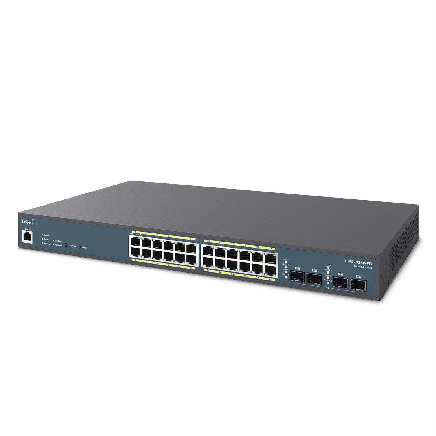 EnGenius EWS7928P-FIT Switch di Rete Gestito L2/L3 24 Porte Gigabit Ethernet PoE 240W con 4 Porte SFP