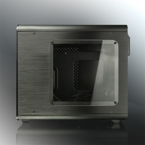 RAIJINTEK Metis Plus Mini Tower Nero - Case Mini-ITX in Alluminio e SPCC con Ventola Posteriore da 120 mm