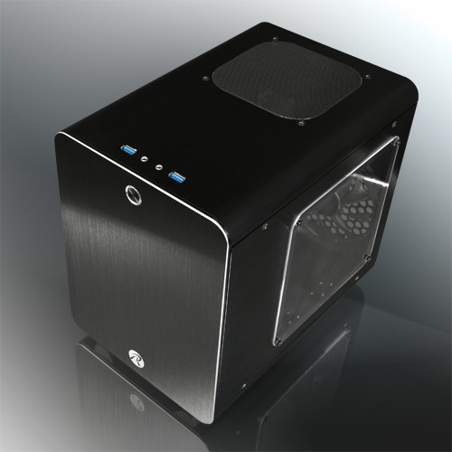 RAIJINTEK Metis Plus Mini Tower Nero - Case Mini-ITX in Alluminio e SPCC con Ventola Posteriore da 120 mm
