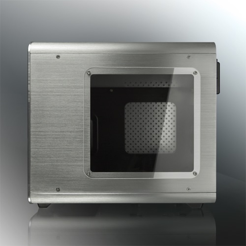 RAIJINTEK Metis Plus Micro Tower Argento - Case Mini Tower in Alluminio con Supporto per Mini-ITX e Ventola da 120 mm