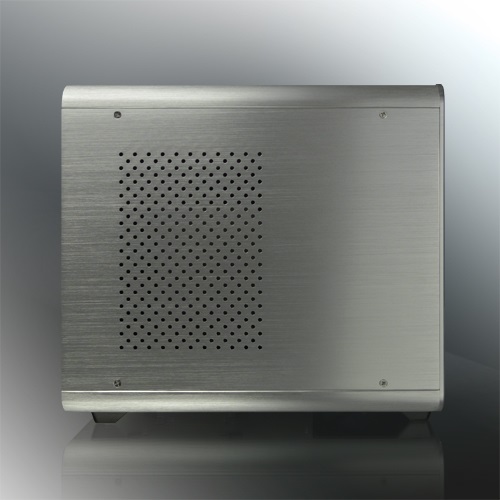 RAIJINTEK Metis Plus Micro Tower Argento - Case Mini Tower in Alluminio con Supporto per Mini-ITX e Ventola da 120 mm