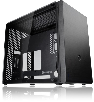 RAIJINTEK Ophion M Evo ALS Midi Tower PC - Nero e Trasparente, Alluminio, Supporto Ventole 120/140/200 mm