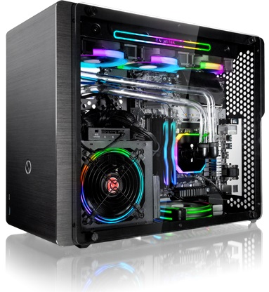 RAIJINTEK Ophion M Evo ALS Midi Tower PC - Nero e Trasparente, Alluminio, Supporto Ventole 120/140/200 mm