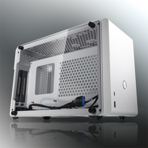 RAIJINTEK OPHION Mini Tower Bianco - Case SFF con Vetro Temperato per schede madri Mini-ITX