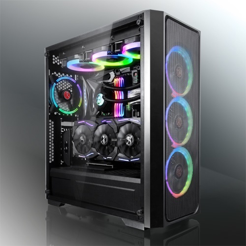 RAIJINTEK Ponos MS Case Midi-Tower con Vetro Temperato e Mesh Nero
