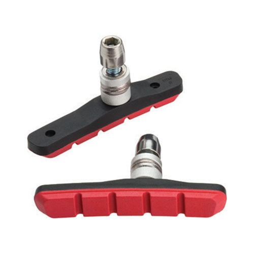 Jagwire Pattini Freno Mountain Sport - Coppia per V-brake, Colore Rosso