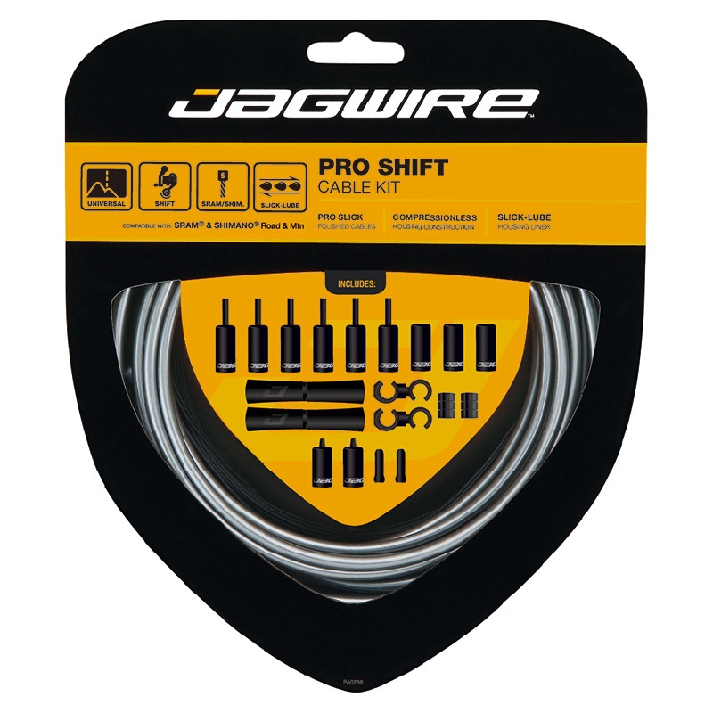 Jagwire PCK500 Kit Cavi e Guaine Unisex Nero - Personalizzazione e Prestazioni Ottimali con Tecnologia Slick LUBE