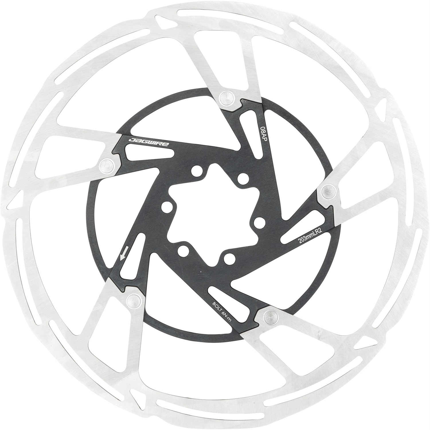 JAGWIRE Disco Freno Pro LR2 6-Fori 160mm - Design a Due Pezzi, Spider in Alluminio e Superficie in Acciaio Inossidabile
