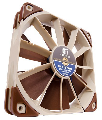 Noctua NF-F12 PWM Ventilatore 12 cm Beige e Marrone - 300 a 1500 Giri/min, 18,6 dB a 22,4 dB, Flusso d'aria 93,4 m³/h