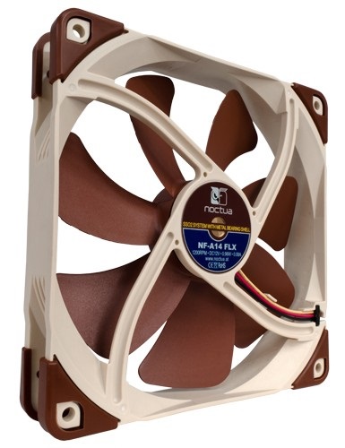 Noctua NF-A14 FLX Ventilatore Silenzioso 140 mm 3-Pin - Max 1200 Giri/min, 19,2 dB, Flusso d'aria 115,5 m³/h