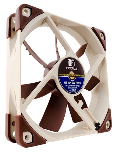 Noctua NF-S12A PWM Ventilatore 12 cm Beige e Marrone - 300-1200 Giri/min, 10,7-17,8 dB, 107,5 m³/h