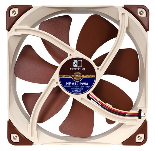 Noctua NF-A14 PWM Ventilatore 14 cm - 300-1500 Giri/min, 19,2-24,6 dB, 140,2 m³/h