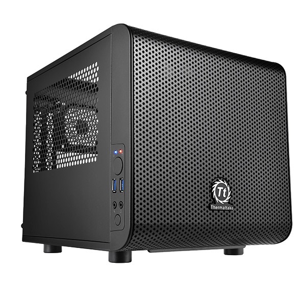 Thermaltake Core V1 Cubo Nero - Case PC Mini-ITX in SPCC con supporto per ventole da 120/140/200 mm