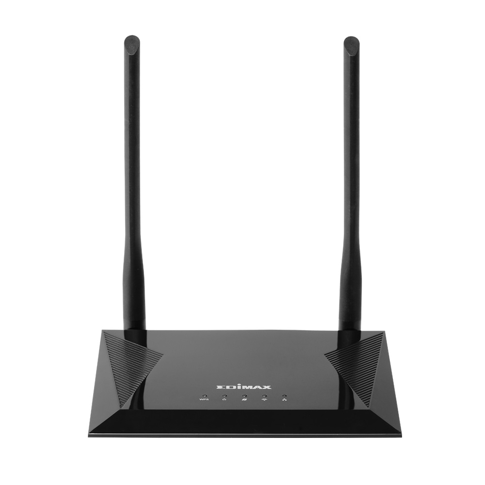 Edimax BR-6428nS V5 Router Wi-Fi N300 4 in 1, Banda singola 2.4 GHz, Nero