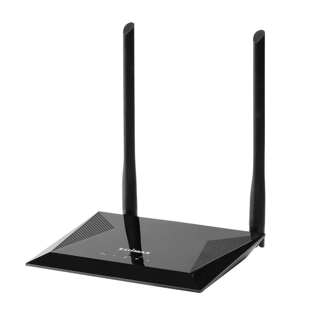 Edimax BR-6428nS V5 Router Wi-Fi N300 4 in 1, Banda singola 2.4 GHz, Nero