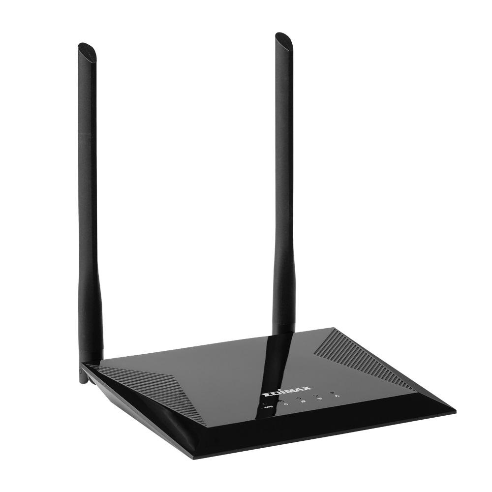 Edimax BR-6428nS V5 Router Wi-Fi N300 4 in 1, Banda singola 2.4 GHz, Nero
