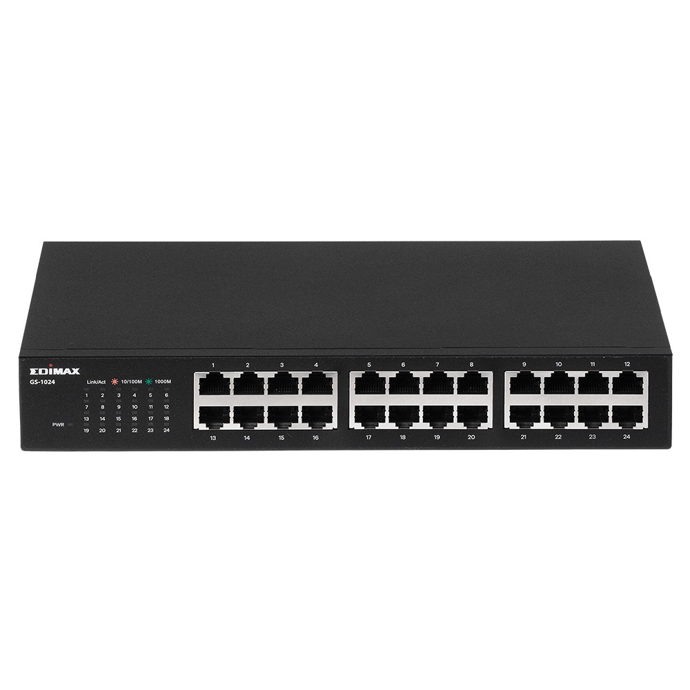 Edimax GS-1024 Switch di Rete Gigabit Ethernet Non Gestito 24 Porte RJ-45 Nero