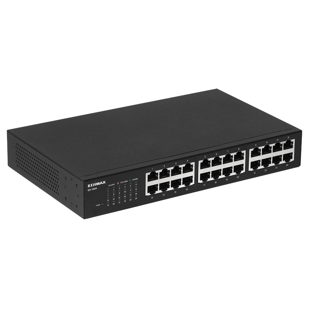Edimax GS-1024 Switch di Rete Gigabit Ethernet Non Gestito 24 Porte RJ-45 Nero