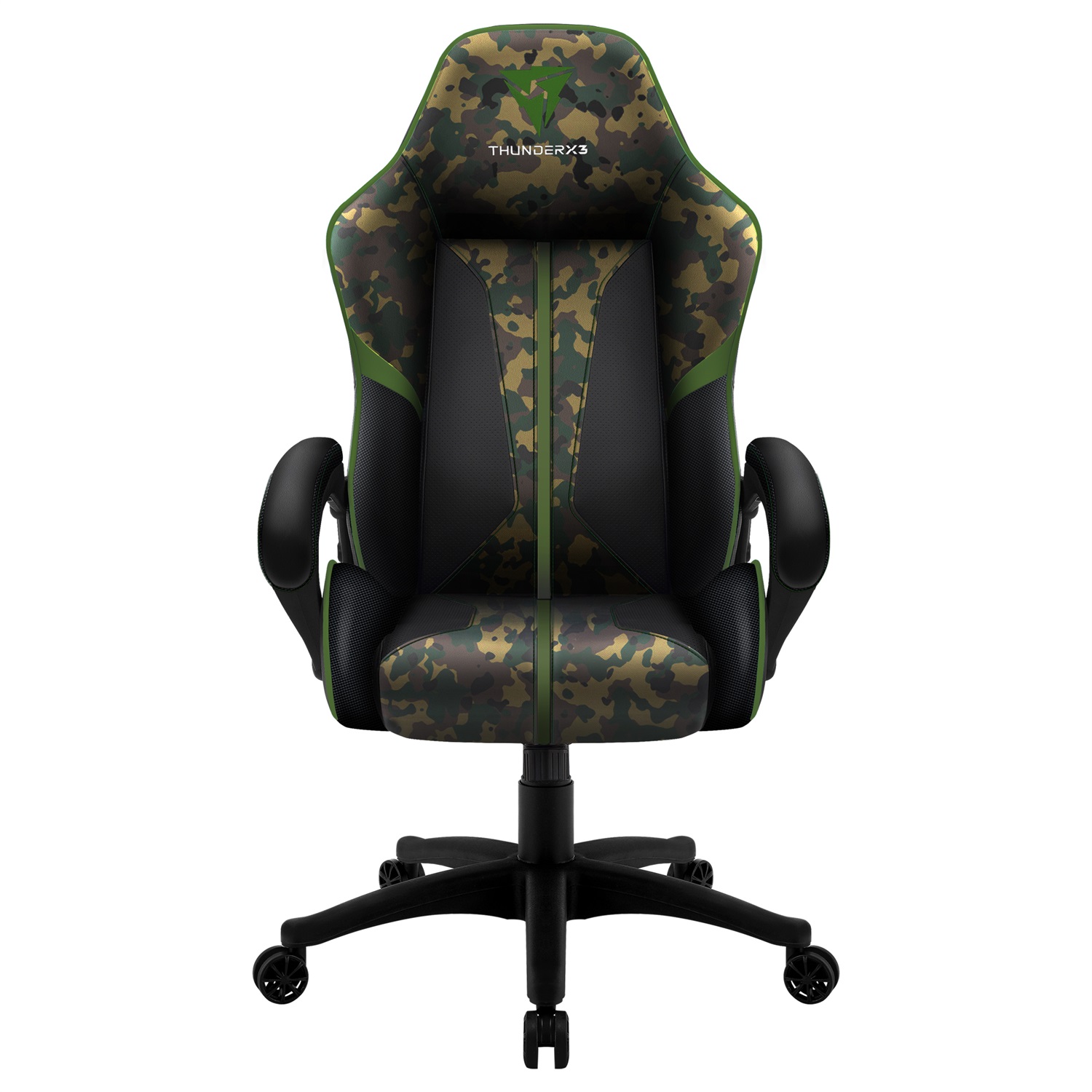 ThunderX3 BC1 Camo Sedia Gaming Universale Verde Militare con Air Technology, Regolabile fino a 150 kg