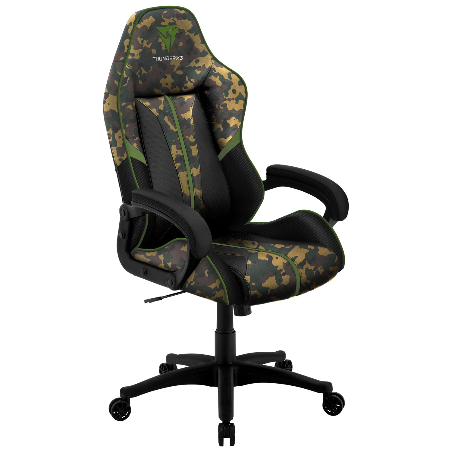 ThunderX3 BC1 Camo Sedia Gaming Universale Verde Militare con Air Technology, Regolabile fino a 150 kg