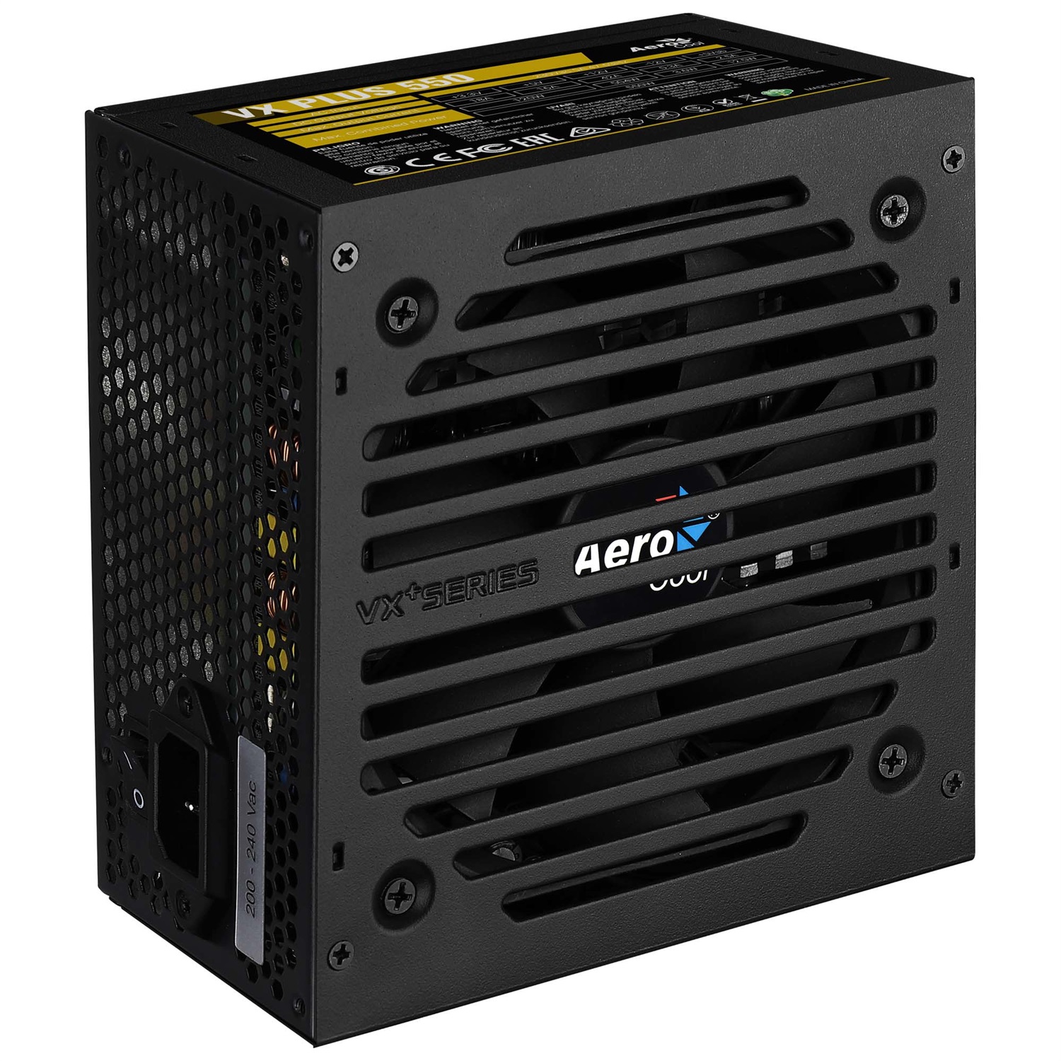 Aerocool VX PLUS 650 Alimentatore per Computer 650W 20 4 pin ATX Nero con Ventola da 120mm
