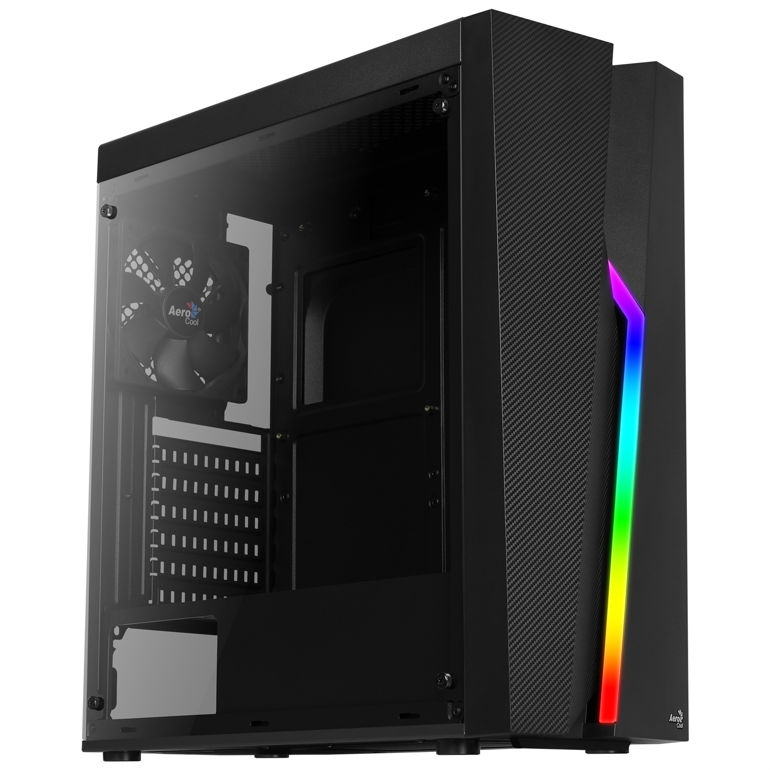 Aerocool Bolt Midi Tower Nero - Case PC in Acrilico, supporto ATX, ventole da 120 mm