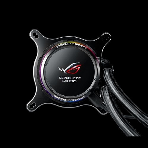 ASUS ROG RYUO 120 Raffreddatore di Liquidi All-In-One con Display OLED e Aura Sync RGB, 1 Ventola da 12 cm, Nero
