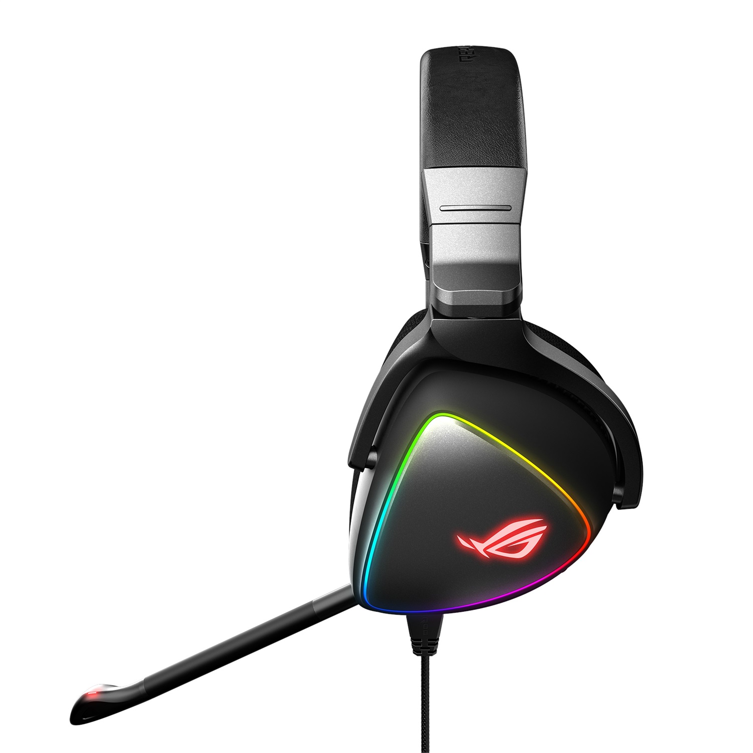 ASUS ROG Delta Cuffie Gaming Cablato USB Type-C con Hi-Res ESS Quad-DAC, Illuminazione RGB, Audio 7.1, Nero