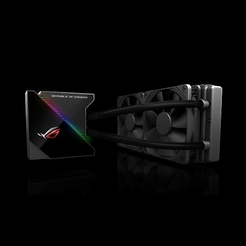 ASUS ROG RYUJIN 240 Raffreddatore di liquidi All-In-One con Display OLED, Aura Sync RGB, 2 Ventole da 120 mm, Emissione Acustica 29,7 dB