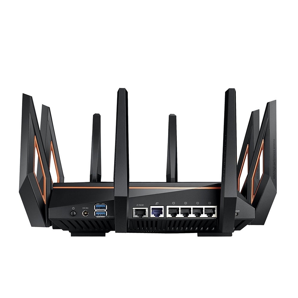 ASUS GT-AX11000 Router Wireless Wi-Fi 6 Tri-Band 4804 Mbps con 5 Porte Gigabit Ethernet e Accelerazione di Gioco