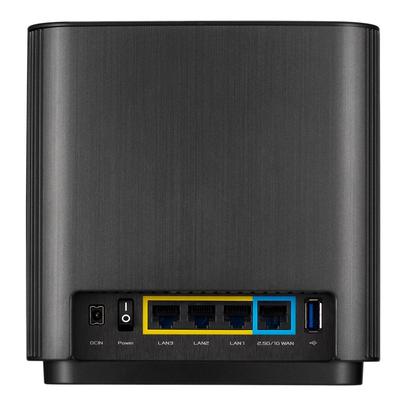 ASUS ZenWiFi AX (XT8) Router Wireless Tri-Band Wi-Fi 6, 6600 Mbps, Sistema Mesh, Copertura fino a 510 m², 2.5G WAN, 3 porte Gigabit, AiProtection