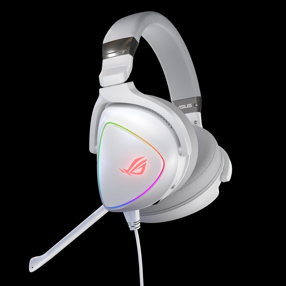 ASUS ROG Delta White Edition Cuffie da Gioco RGB con Microfono USB Type-C Bianco
