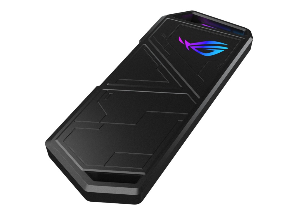 ASUS ROG Strix Arion Lite Box Esterno SSD M.2 PCIe NVMe, USB-C 3.2 Gen 2, Velocità Fino a 10 Gbps, Scocca in Alluminio, Facile Installazione, Aura Sync, Nero