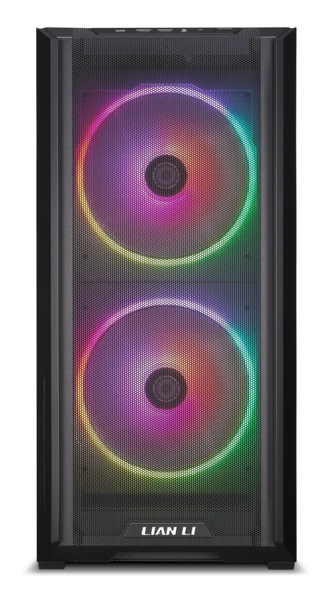 Lian Li LANCOOL 216R-X Computer Case Midi Tower Nero con Ventole RGB e Design Innovativo