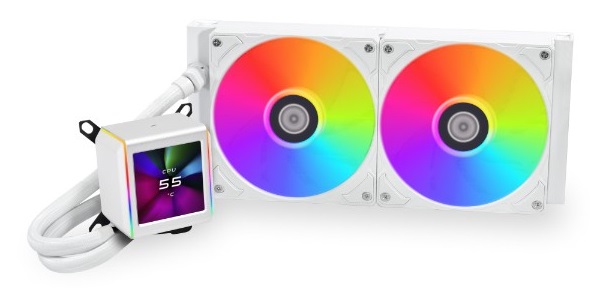 Lian Li Galahad II LCD 280mm AIO Kit di Raffreddamento a Liquido con Ventilatore da 12 cm Bianco - ARGB