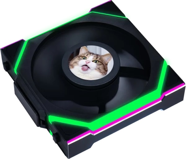 Lian Li UNI FAN SL Wireless LCD 120 mm Ventilatore ARGB Reverse Blade - Nero