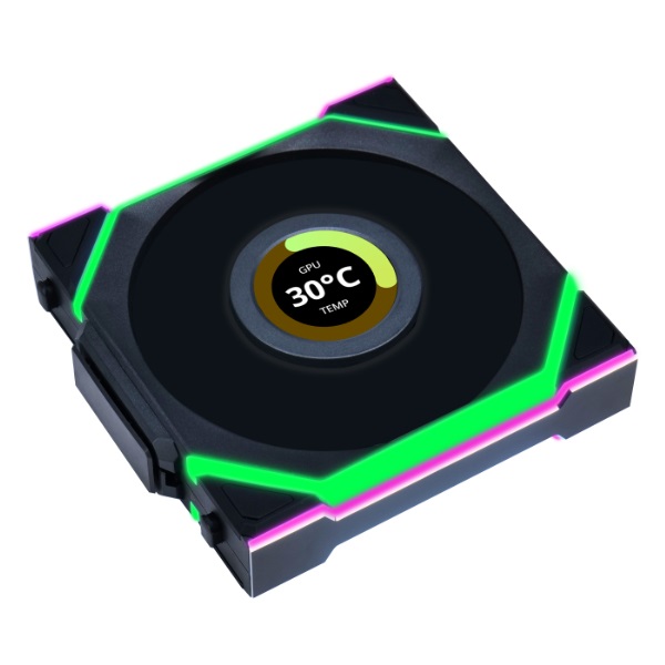 Lian Li UNI FAN SL Wireless LCD 120mm Ventilatore ARGB PWM Kit da 3 - Nero