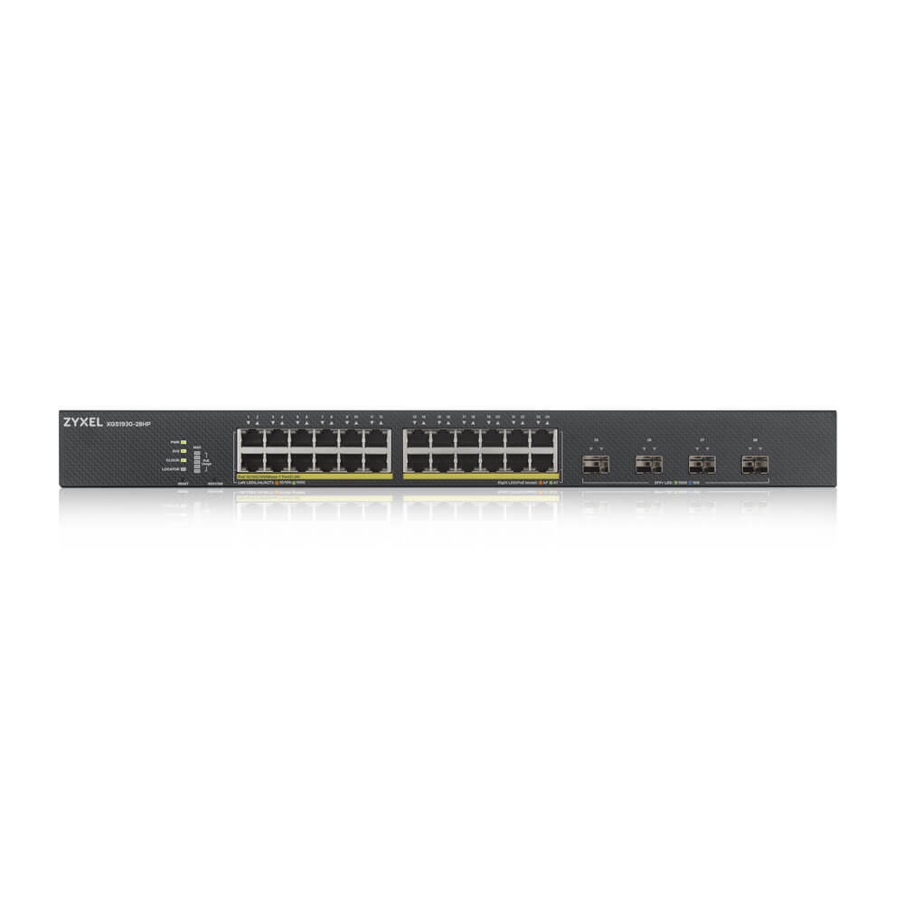 Zyxel XGS1930-28HP Switch Gestito L3 24 Porte Gigabit Ethernet (10/100/1000) con 4 Porte SFP e Supporto Power over Ethernet (PoE) - Nero