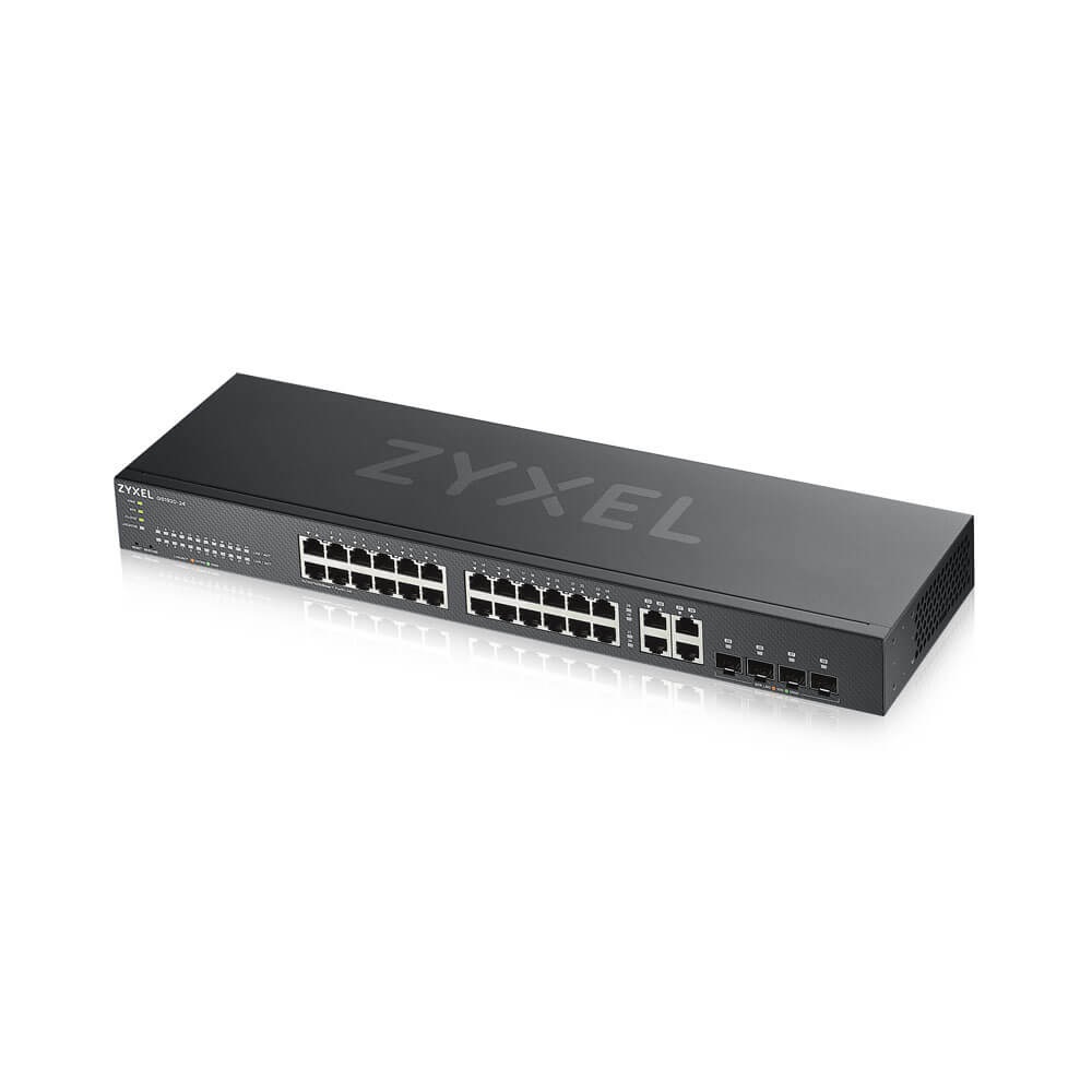 Zyxel GS1920-24V2 Switch Gestito 24 Porte Gigabit Ethernet 4 Porte Dual Gigabit SFP, NebulaFlex, IPv6, VLAN, QoS, Montaggio Rack