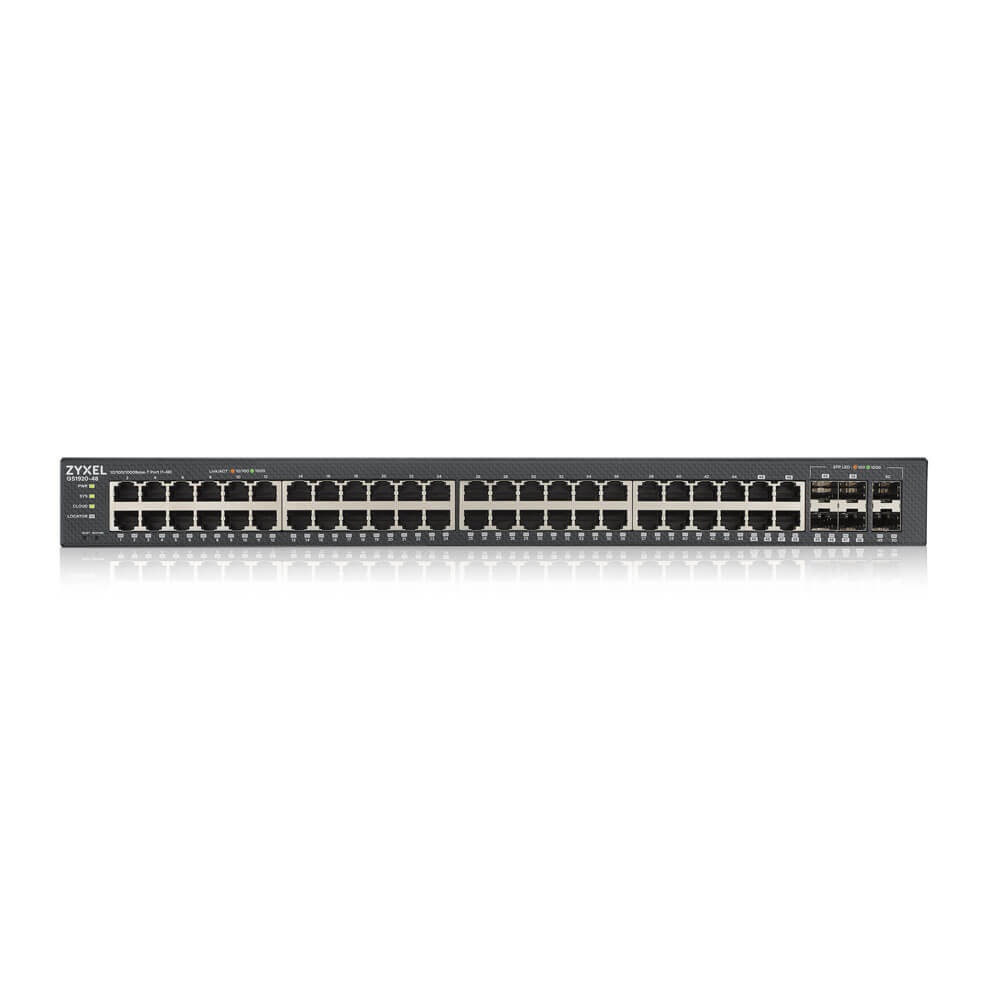 Zyxel GS1920-48V2 Switch Gestito Gigabit Ethernet 48 Porte RJ45 4 Porte Combo SFP Montabile su Rack