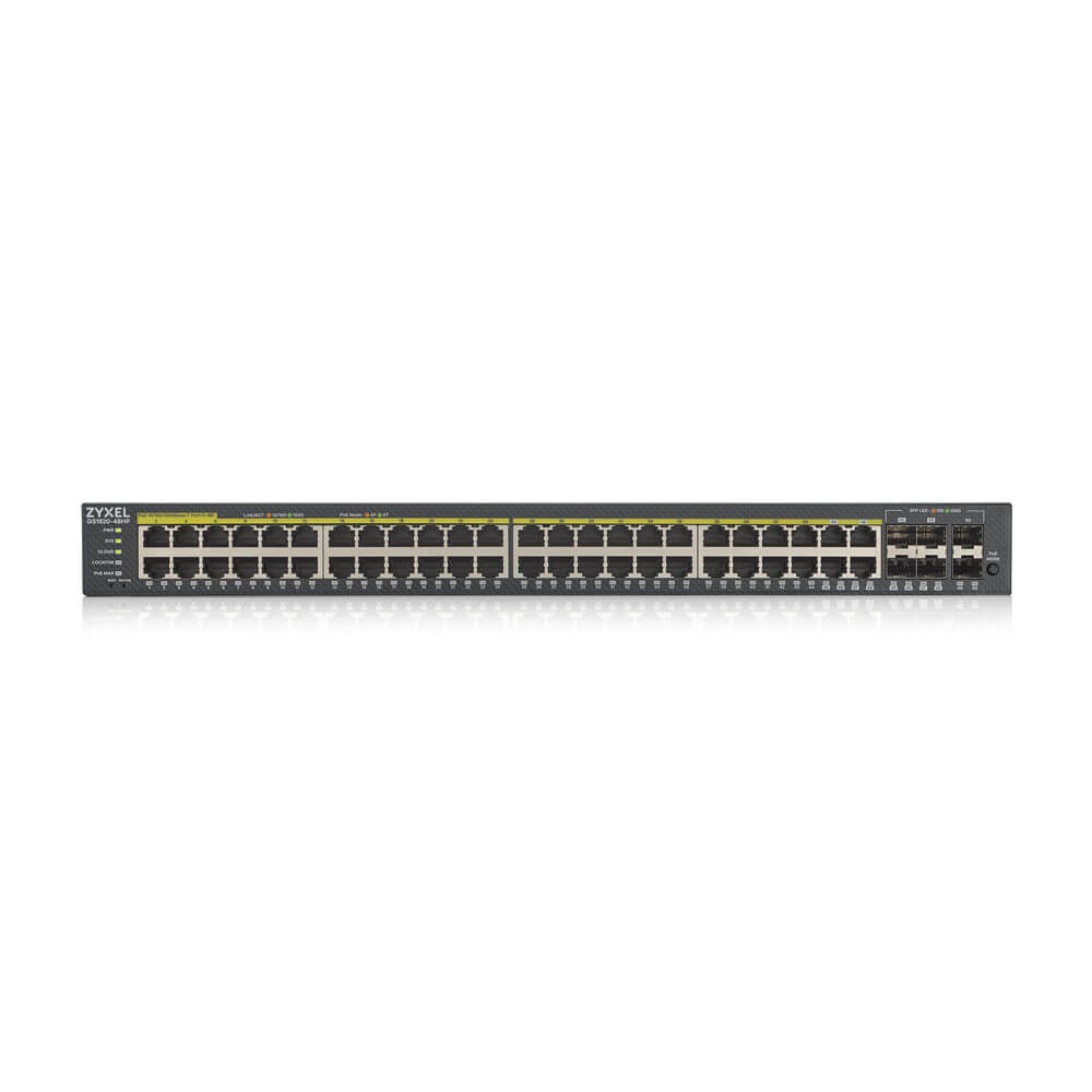Zyxel GS1920-48HPV2 Switch Gestito 48 Porte Gigabit Ethernet (10/100/1000) con Supporto Power over Ethernet (PoE ) e NebulaFlex, Nero