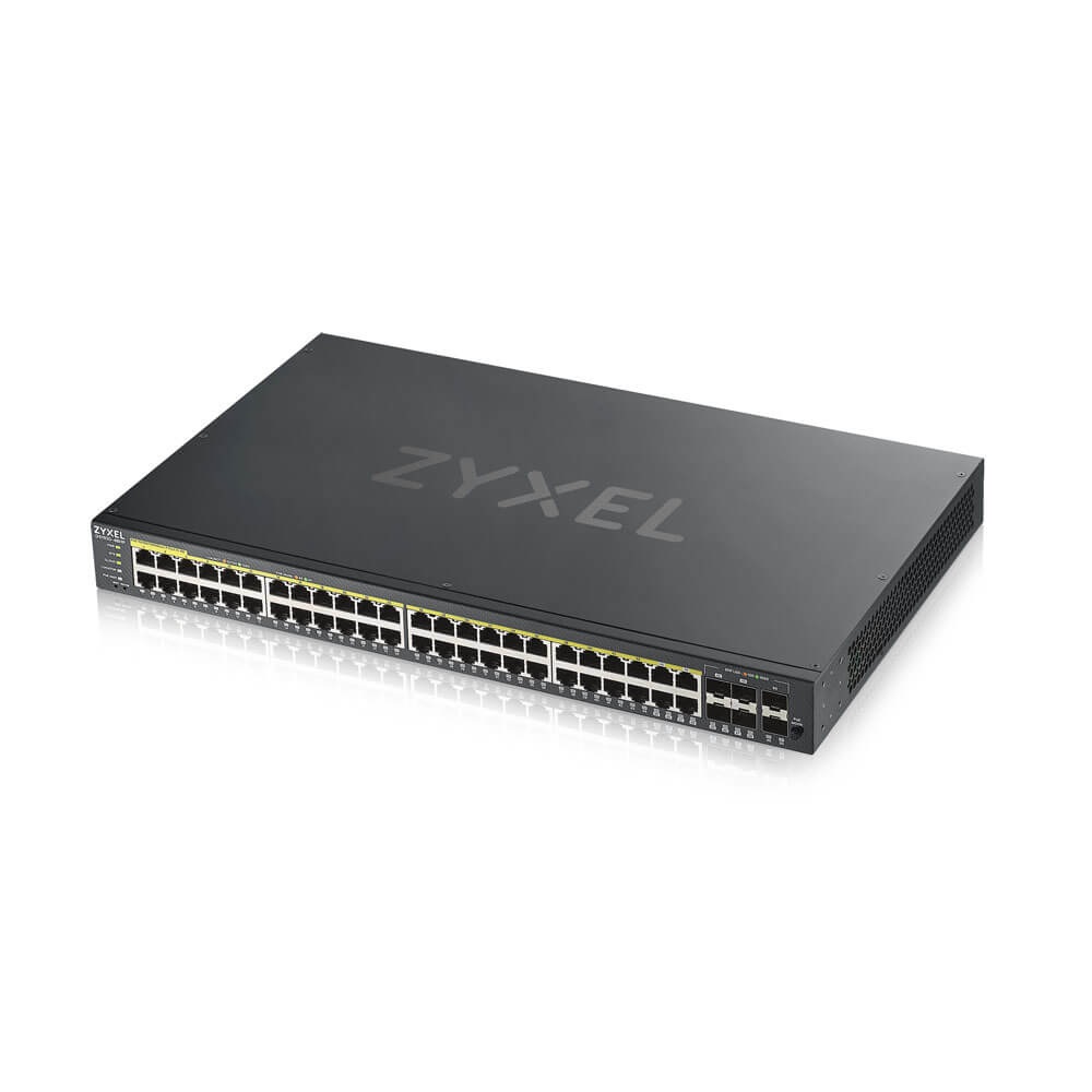 Zyxel GS1920-48HPV2 Switch Gestito 48 Porte Gigabit Ethernet (10/100/1000) con Supporto Power over Ethernet (PoE ) e NebulaFlex, Nero