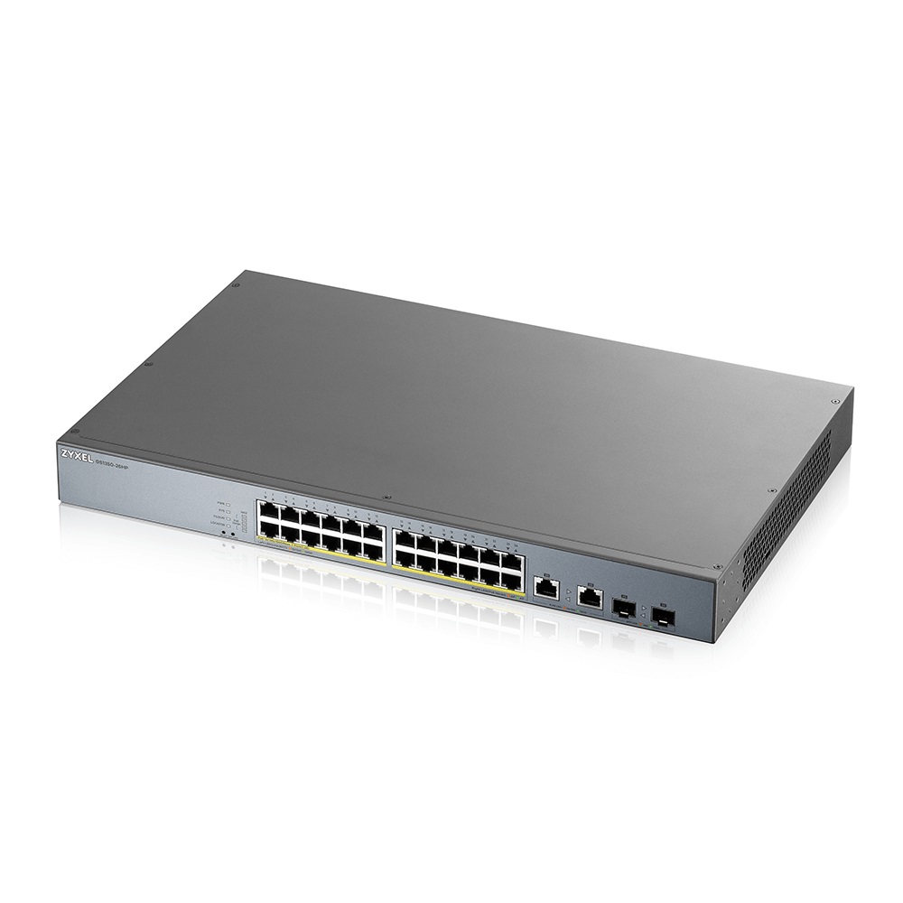 Zyxel GS1350-26HP-EU0101F Switch di Rete Gestito L2 24 Porte Gigabit Ethernet (10/100/1000) con Supporto Power over Ethernet (PoE) e Capacità di Commutazione 52 Gbit/s - Grigio