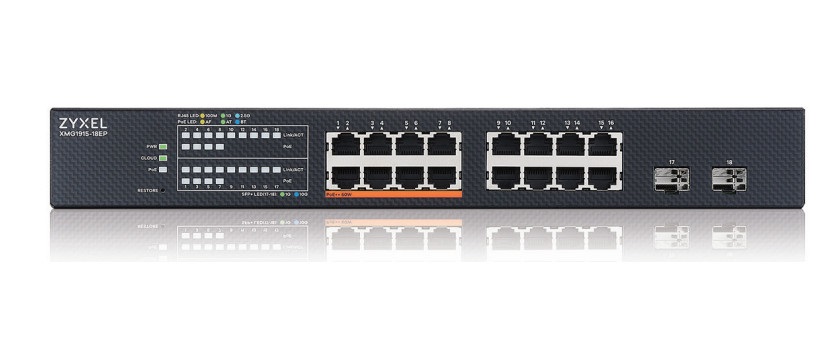 Zyxel XMG1915-18EP Switch Gestito L2 16 Porte 2.5G Ethernet PoE (fino a 180W) con 2 Porte 10GbE SFP