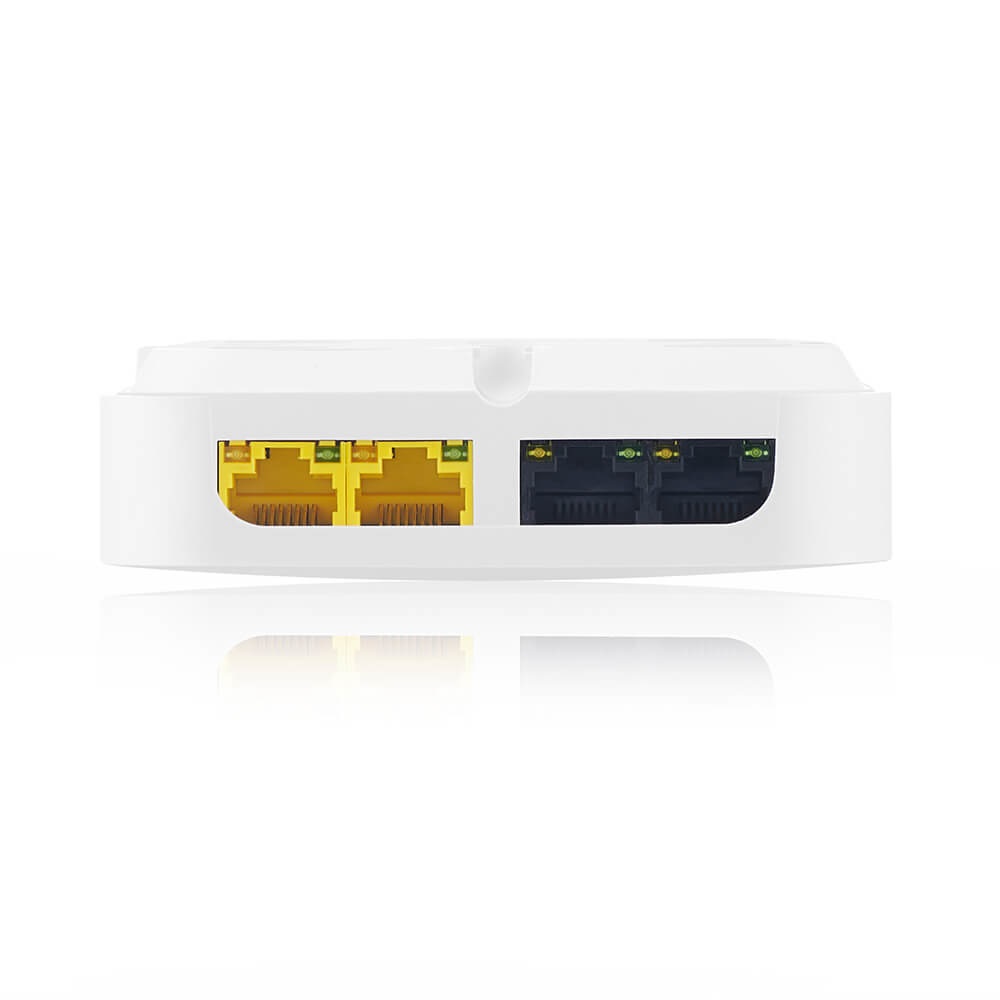 Zyxel WAX300H Access Point Wireless PoE Dual Band WiFi 6 - 2400 Mbit/s, 575 Mbit/s, Multi User MIMO, Sicurezza WPA/WPA2/WPA3, Installazione a Parete, Bianco