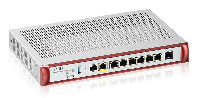 Zyxel USG Flex 100HP Firewall Hardware 3 Gbit/s con 1 anno di licenza di sicurezza, 2 porte PoE