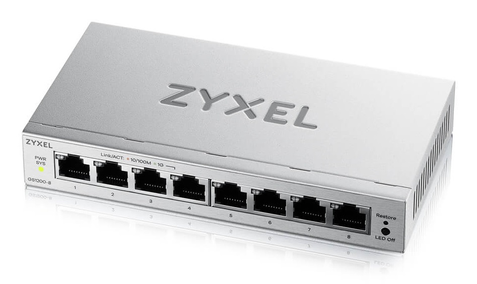 Zyxel GS1200-8V3 Gestito L2 Gigabit Ethernet (10/100/1000) Desktop Grigio
