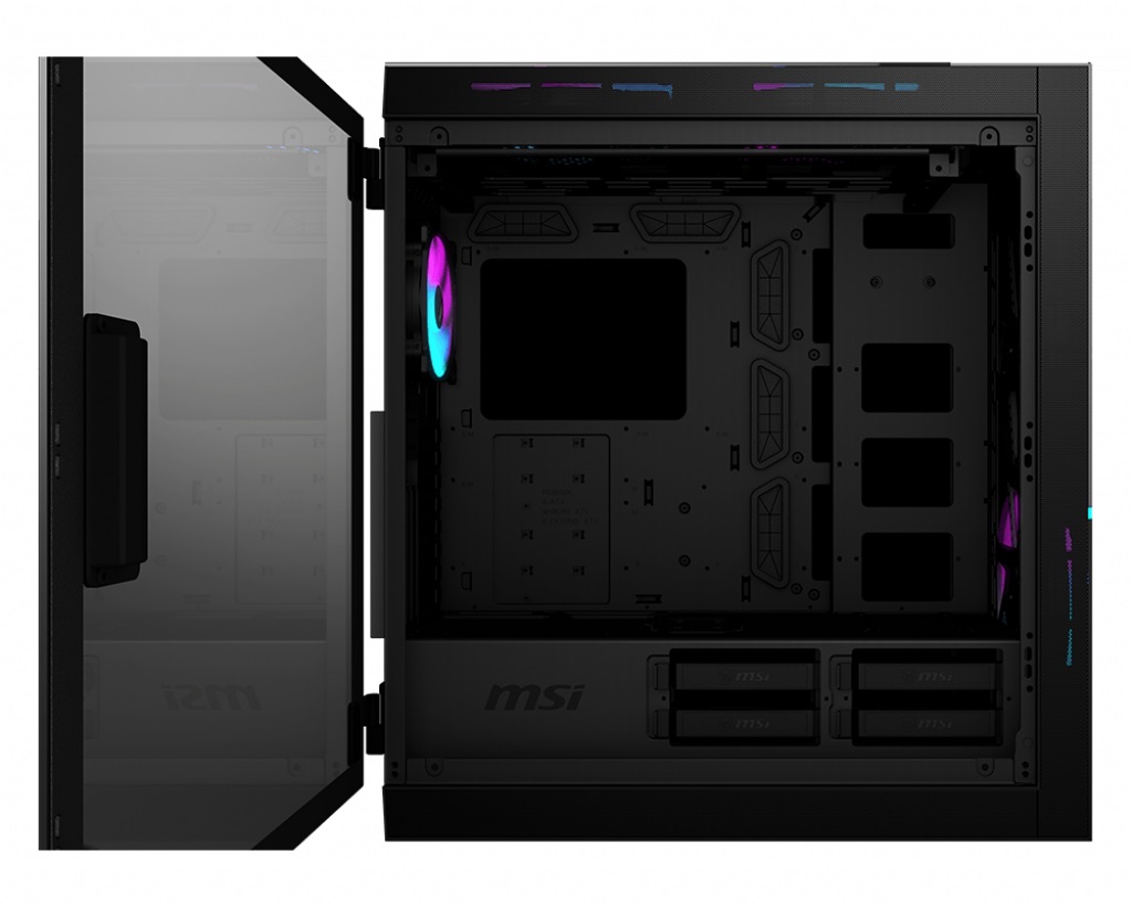 MSI MPG SEKIRA 500X Case Midi Tower EATX con 4 Ventole ARGB, Supporto Radiatori fino a 360mm, Vetro Temperato Nero