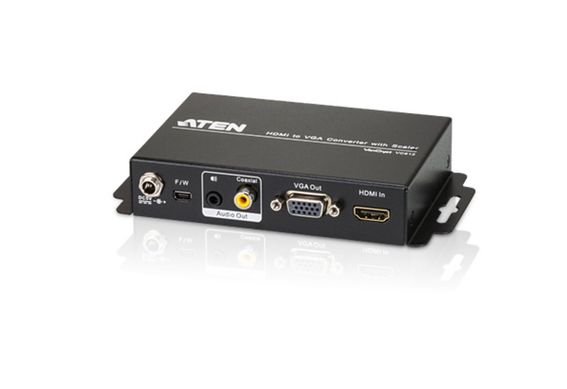 Aten VC812-AT-G - Duplicatore HDMI a VGA con supporto audio, qualità video fino a 1080p e funzione scaler