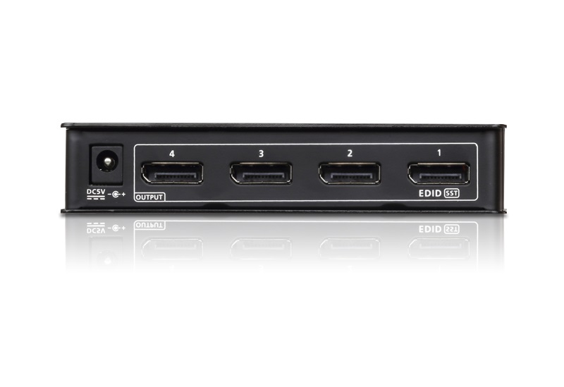 ATEN Splitter 4K DisplayPort a 4 porte VS194-AT-G - Risoluzione fino a 4096x2160, Supporto HDCP 1.3, Metallo